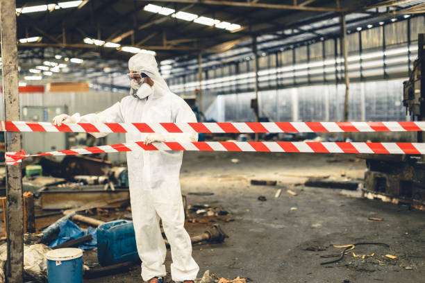 Professional Hoarding Cleanup technician working in New Munich, MN